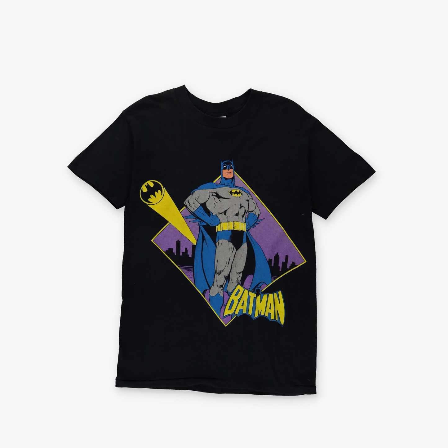 MARVEL DC COMICS Batman Cartoon Vintage 50/50 Single Stitch T-Shirt (S)