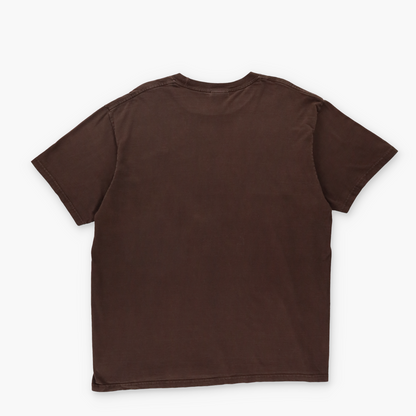 NIKE Vintage Small Embroidered Swoosh Brown & Blue T-Shirt (XL)