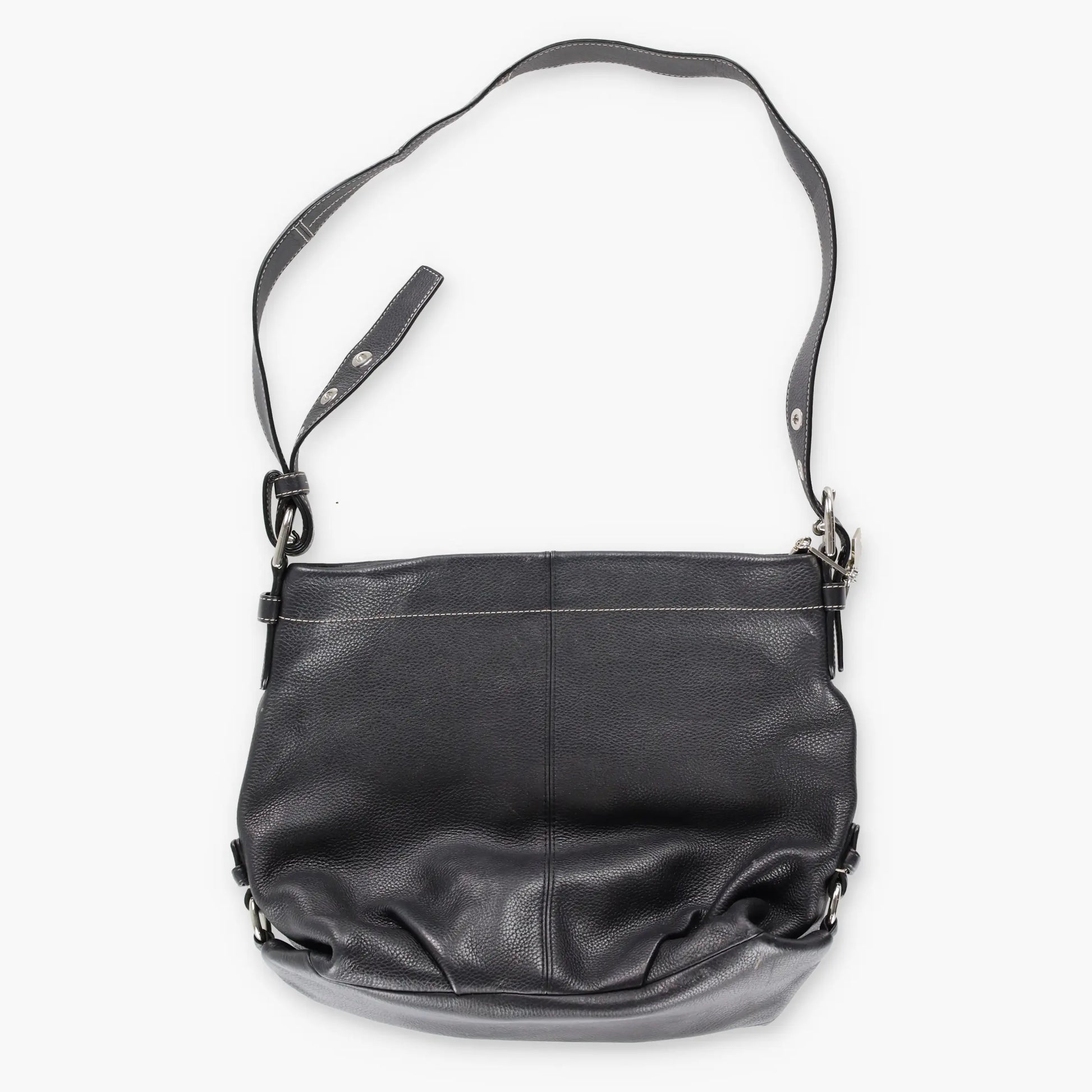 COACH F15064 Pebbled Black Leather Crossbody Bag - Vintage Sole Melbourne