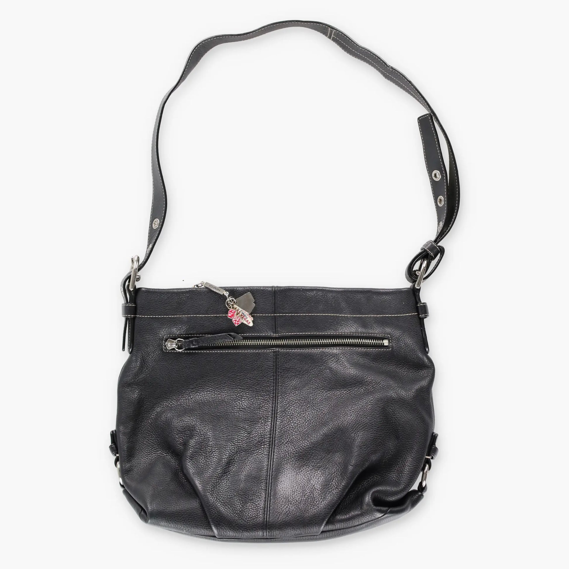 COACH F15064 Pebbled Black Leather Crossbody Bag - Vintage Sole Melbourne