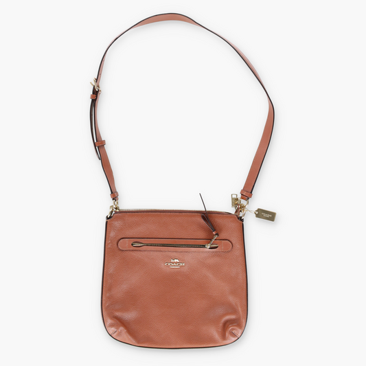 COACH 34823 'Mae' Pebble Leather Tan Crossbody Bag