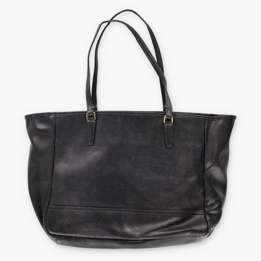 COACH Black Saffiano Leather Classic Shoulder Tote Bag