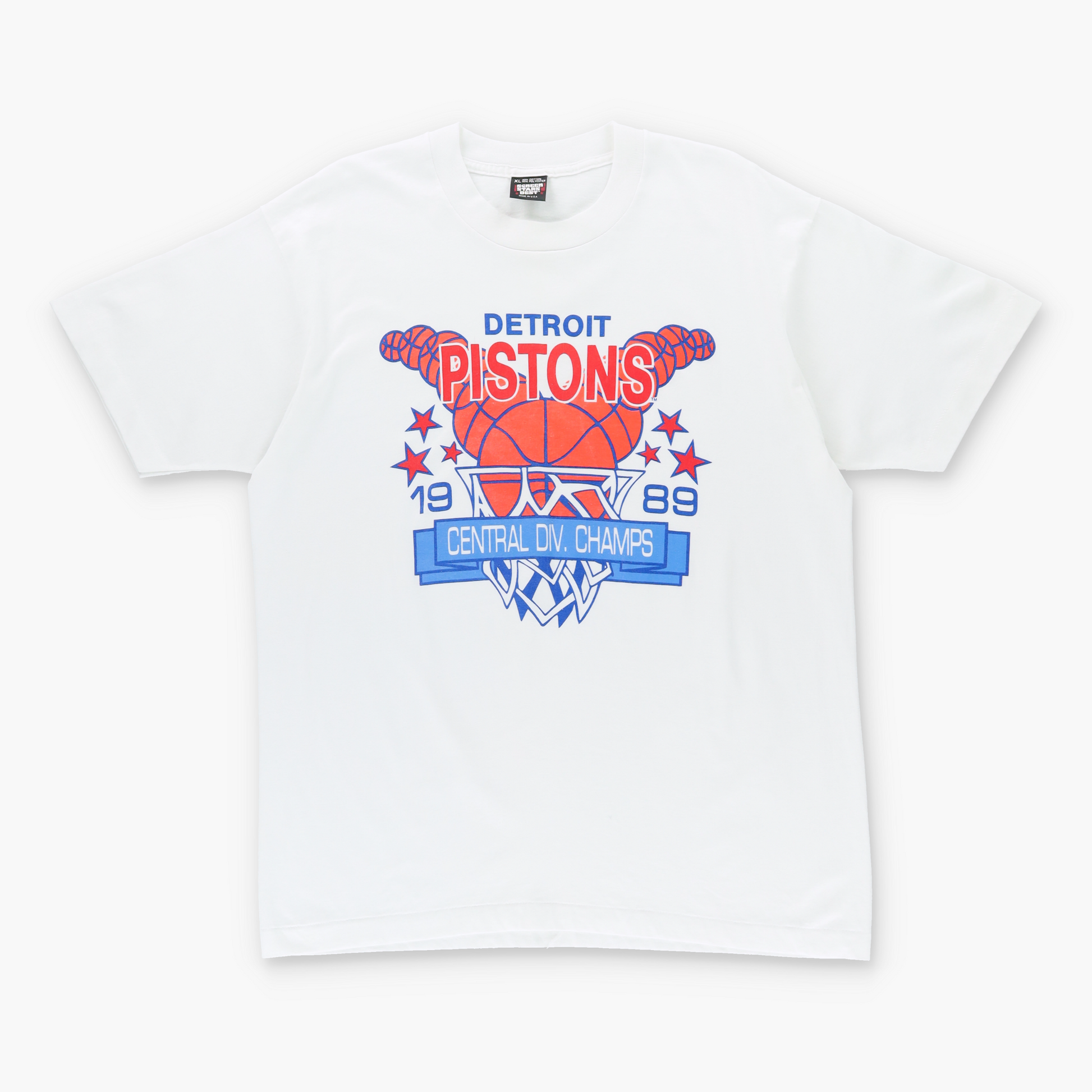 Vintage 1989 DETROIT PISTONS NBA 50/50 Single Stitch Basketball T-Shirt (XL) Vintage Sole Melbourne