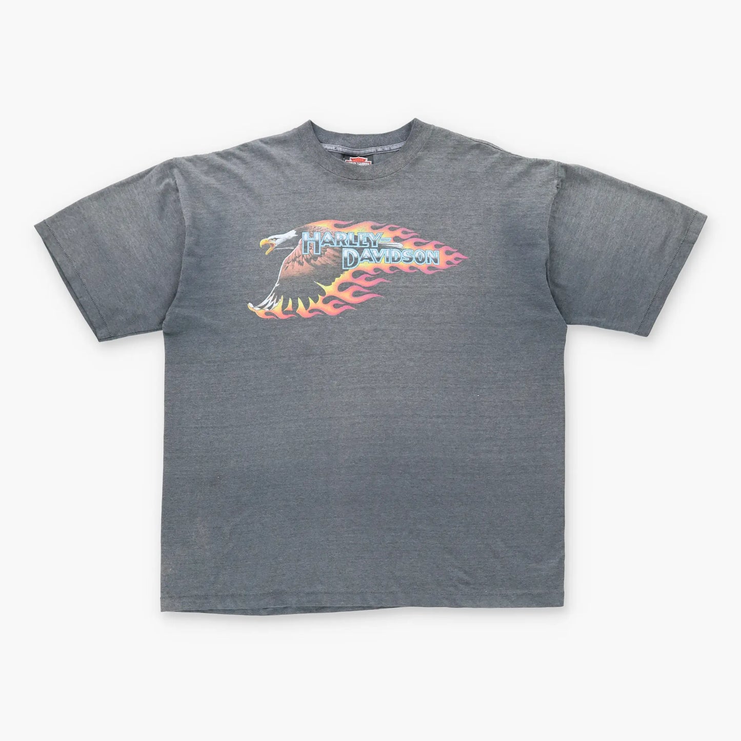 Vintage HARLEY DAVIDSON Eagle Flame 50/50 Single Stitch Motorcycle T-Shirt (XL)