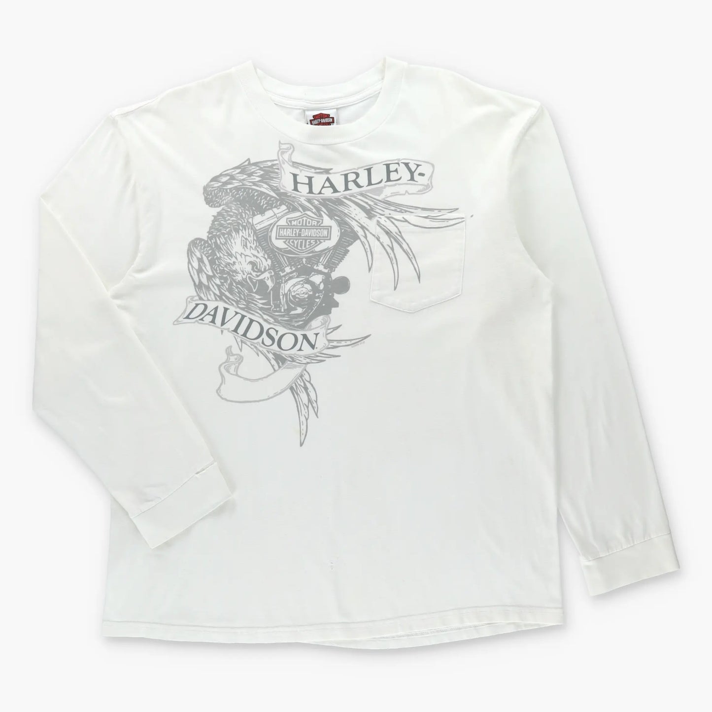 HARLEY DAVIDSON Las Vegas "Classic Motorcycles" Front Pocket Long Sleeve Tee (XL)