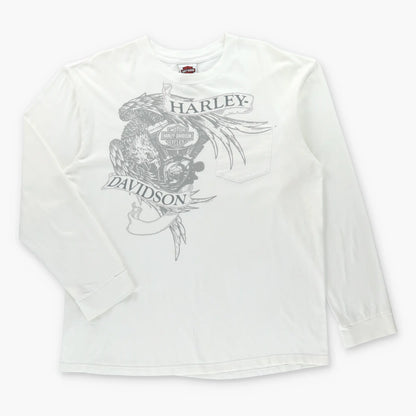 HARLEY DAVIDSON Las Vegas "Classic Motorcycles" Front Pocket Long Sleeve Tee (XL)