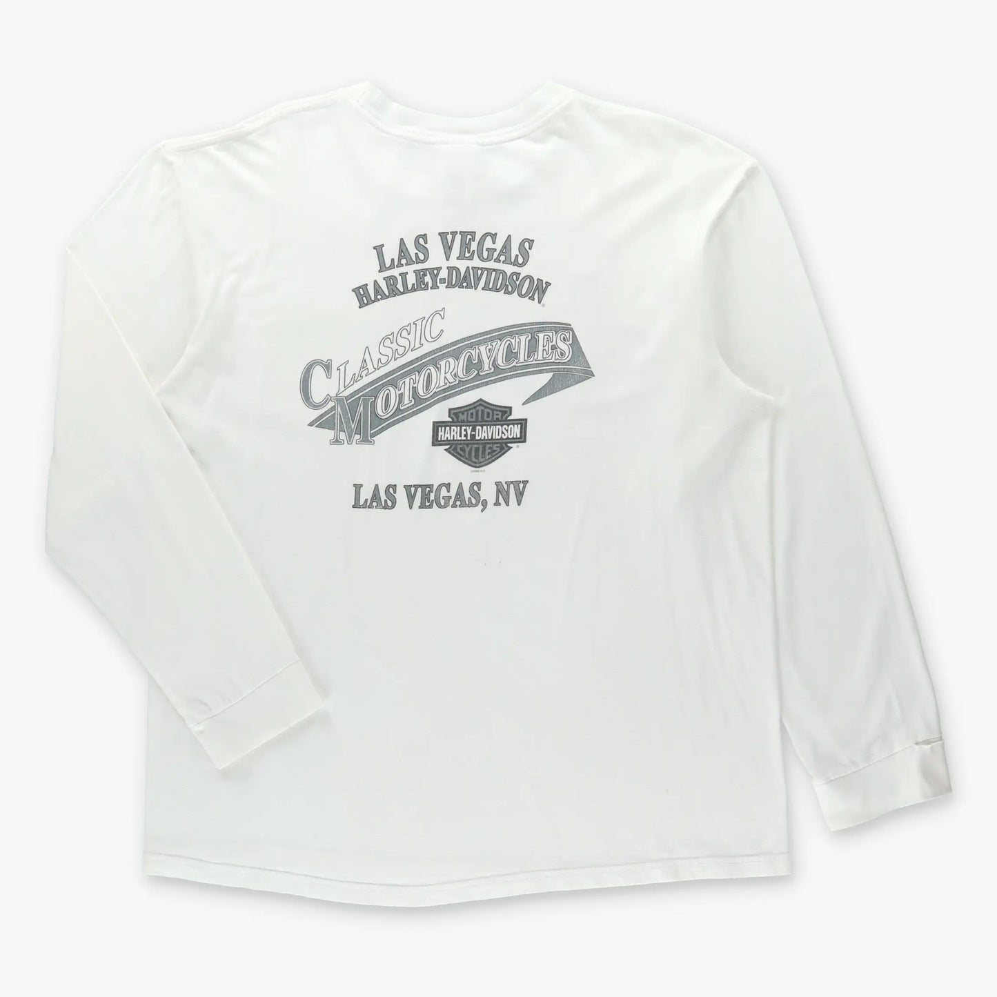HARLEY DAVIDSON Las Vegas "Classic Motorcycles" Front Pocket Long Sleeve Tee (XL)