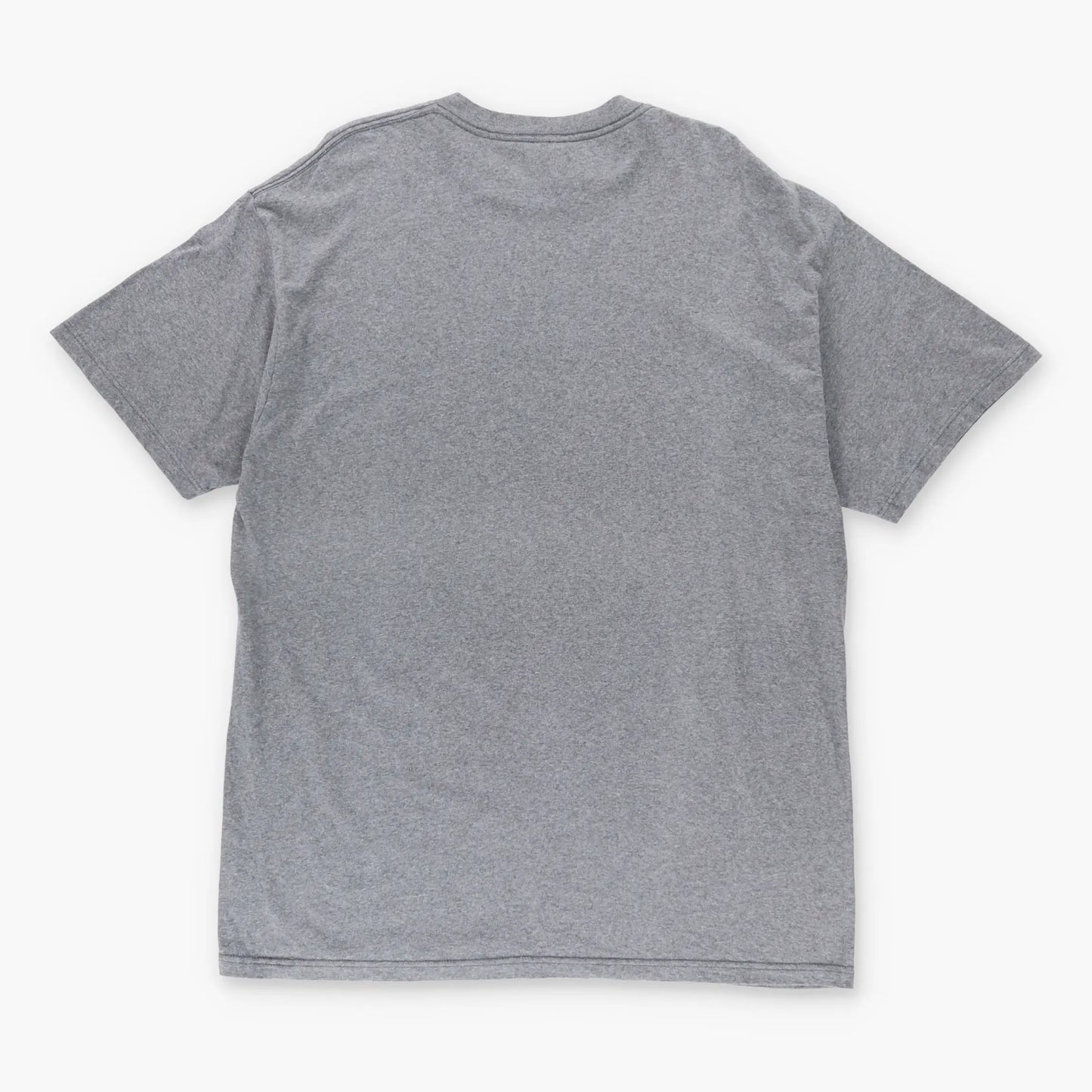 Vintage NIKE Centre Swoosh Spell Out Grey & Red T-Shirt (L)