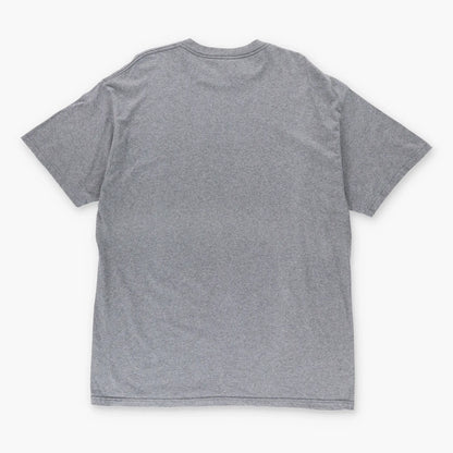 Vintage NIKE Centre Swoosh Spell Out Grey & Red T-Shirt (L)