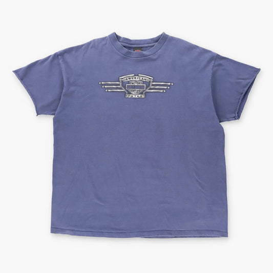 Vintage HARLEY DAVIDSON USA Made Distressed Purple Motorcycle T-Shirt (XL) Vintage Sole Melbourne