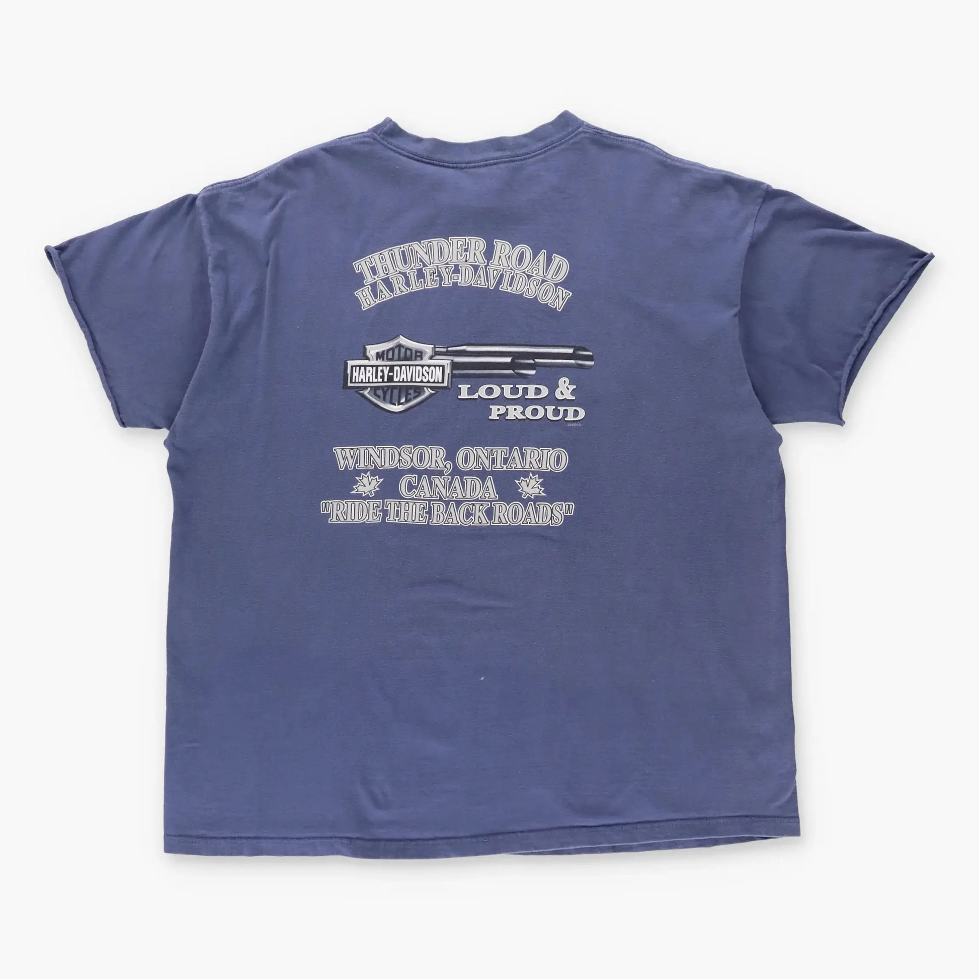 Vintage HARLEY DAVIDSON USA Made Distressed Purple Motorcycle T-Shirt (XL) Vintage Sole Melbourne