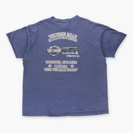 Vintage HARLEY DAVIDSON USA Made Distressed Purple Motorcycle T-Shirt (XL) Vintage Sole Melbourne