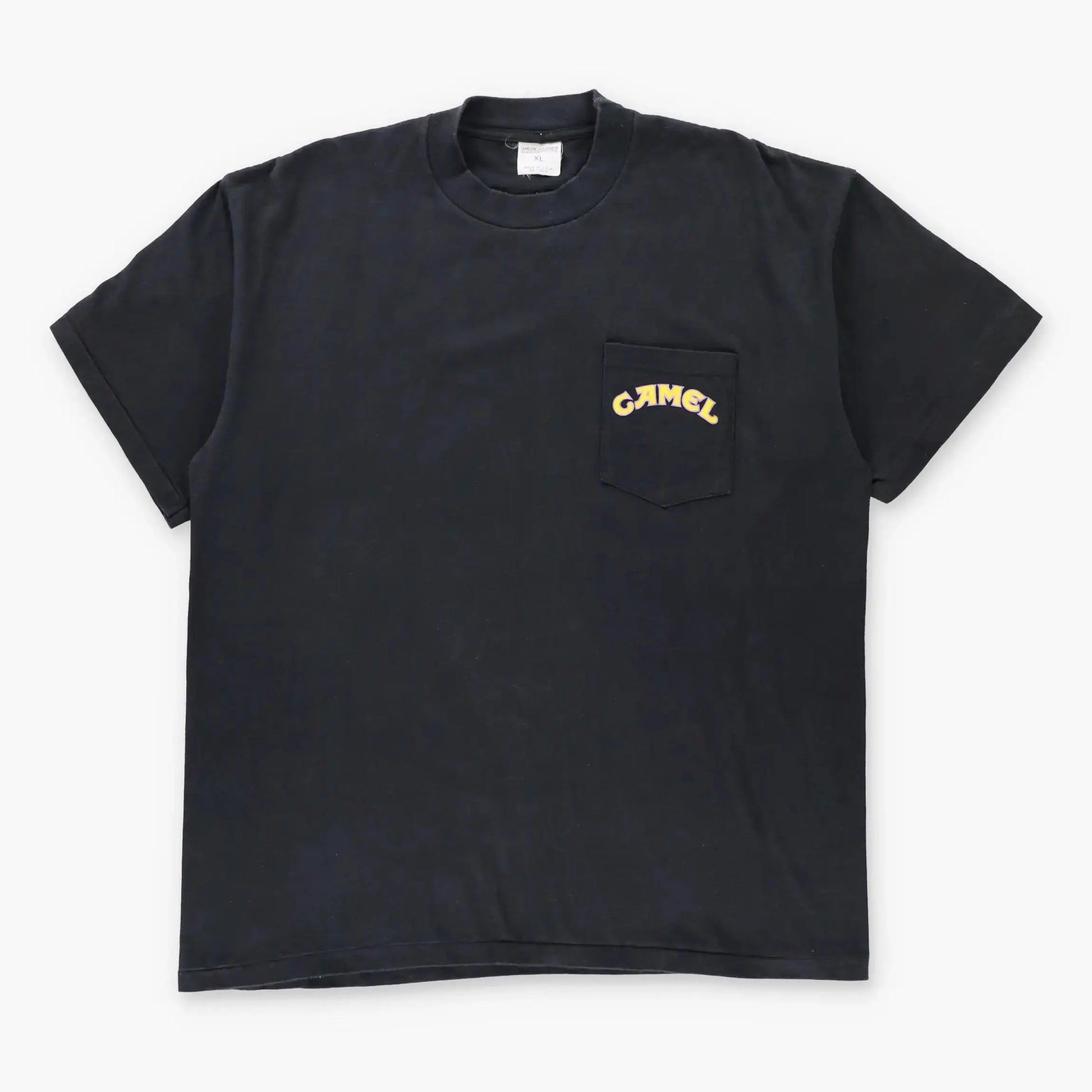 Vintage 1992 Camel Cigarettes Joe & Motorcycle Single Stitch Front Pocket Tee USA Made (XL) Vintage Sole Melbourne