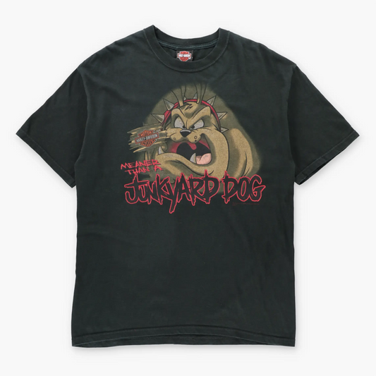 Vintage HARLEY DAVIDSON x LOONEY TUNES "Meaner Than A Junkyard Dog" El Paso Texas USA Made Tee (L TALL)