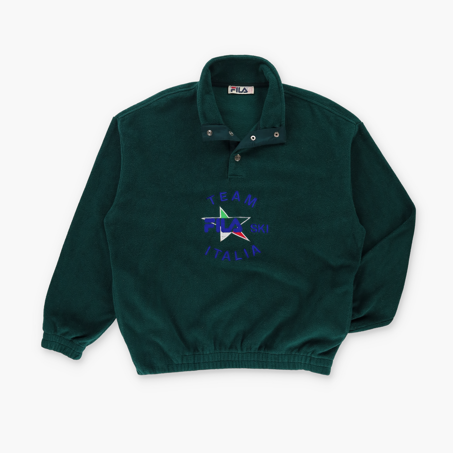 FILA Italian Made 'Team Fila Ski Italia' Green Fleece Sweatshirt (XL TALL)