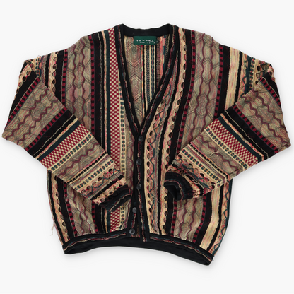 TUNDRA Coogi Style Multicolour Knit Cardigan (XXL)