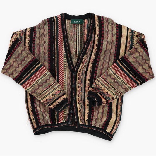TUNDRA Coogi Style Multicolour Knit Cardigan (XXL)