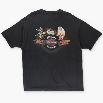 2000 HARLEY DAVIDSON x LOONEY TUNES Motorcycle USA Made Tee (XL)