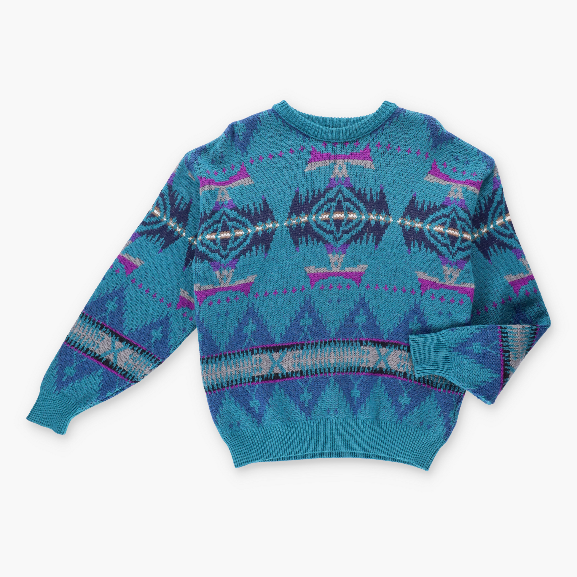 Vintage PENDLETON USA Made Teal Wool High Grade Western Wear Sweater *Aubs Vintage Sole Melbourne