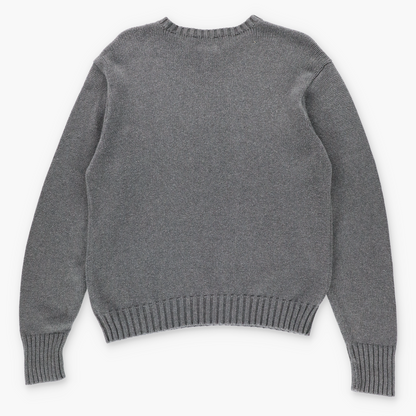 Vintage POLO RALPH LAUREN Embroidered Grey Knit Sweater *Aubs Vintage Sole Melbourne