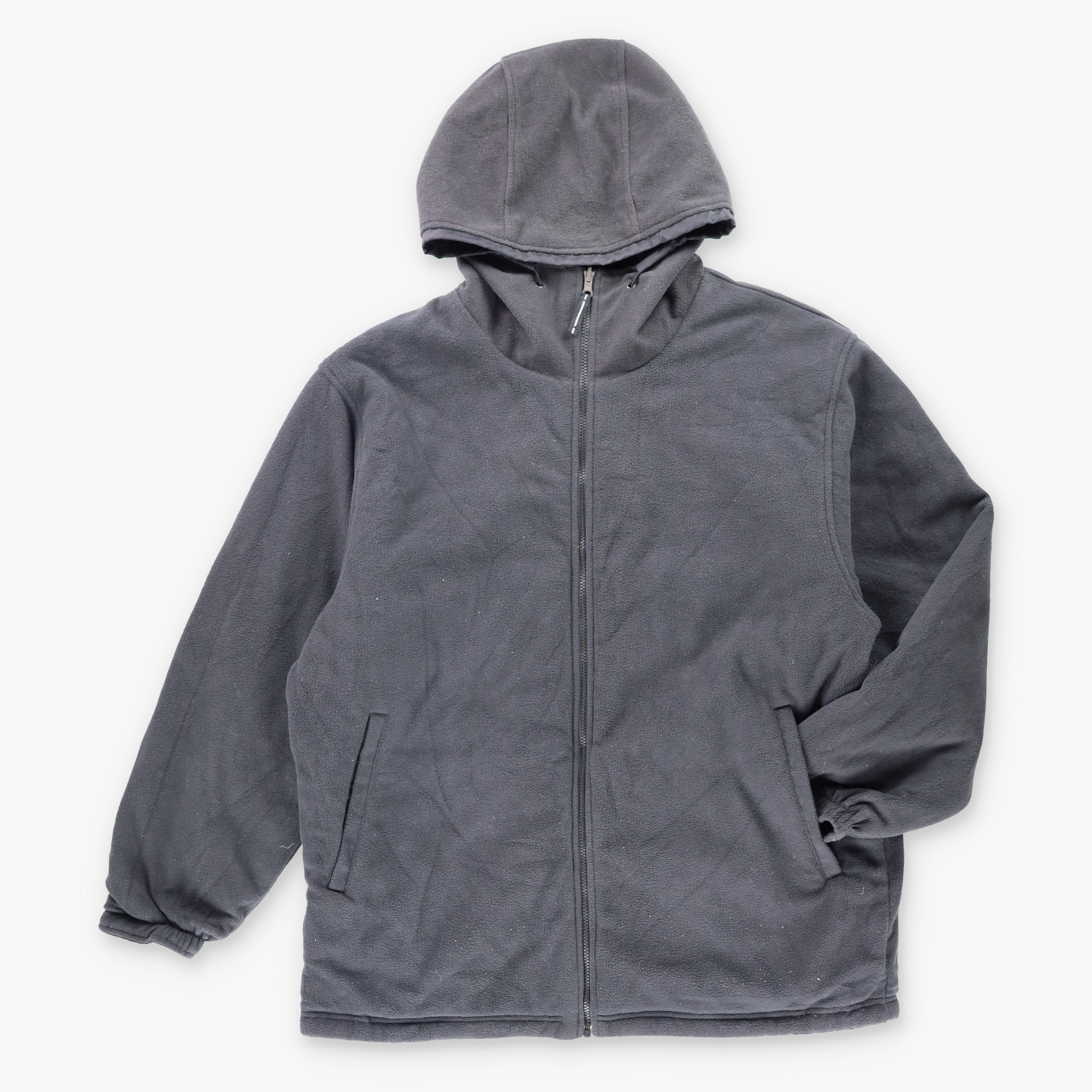 Vintage NIKE REVERSIBLE Swoosh Black & Grey Fleece Hooded Jacket *Aubs Vintage Sole Melbourne