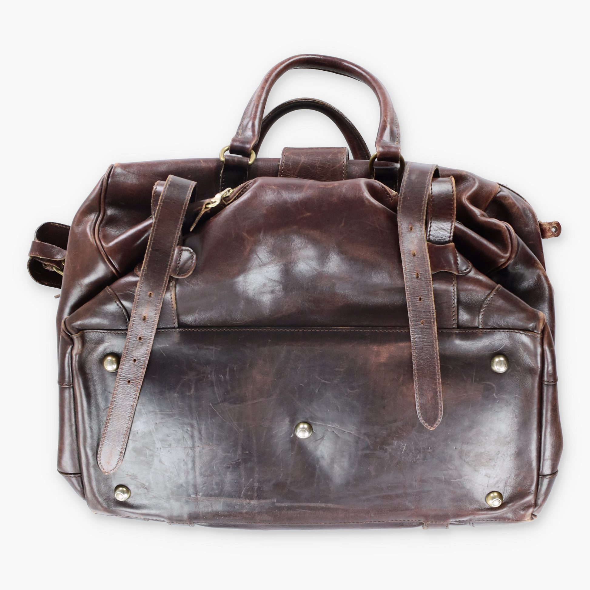 Vintage MULLHOLAND BROTHERS Leather Brown Bag *Aubs Vintage Sole Melbourne