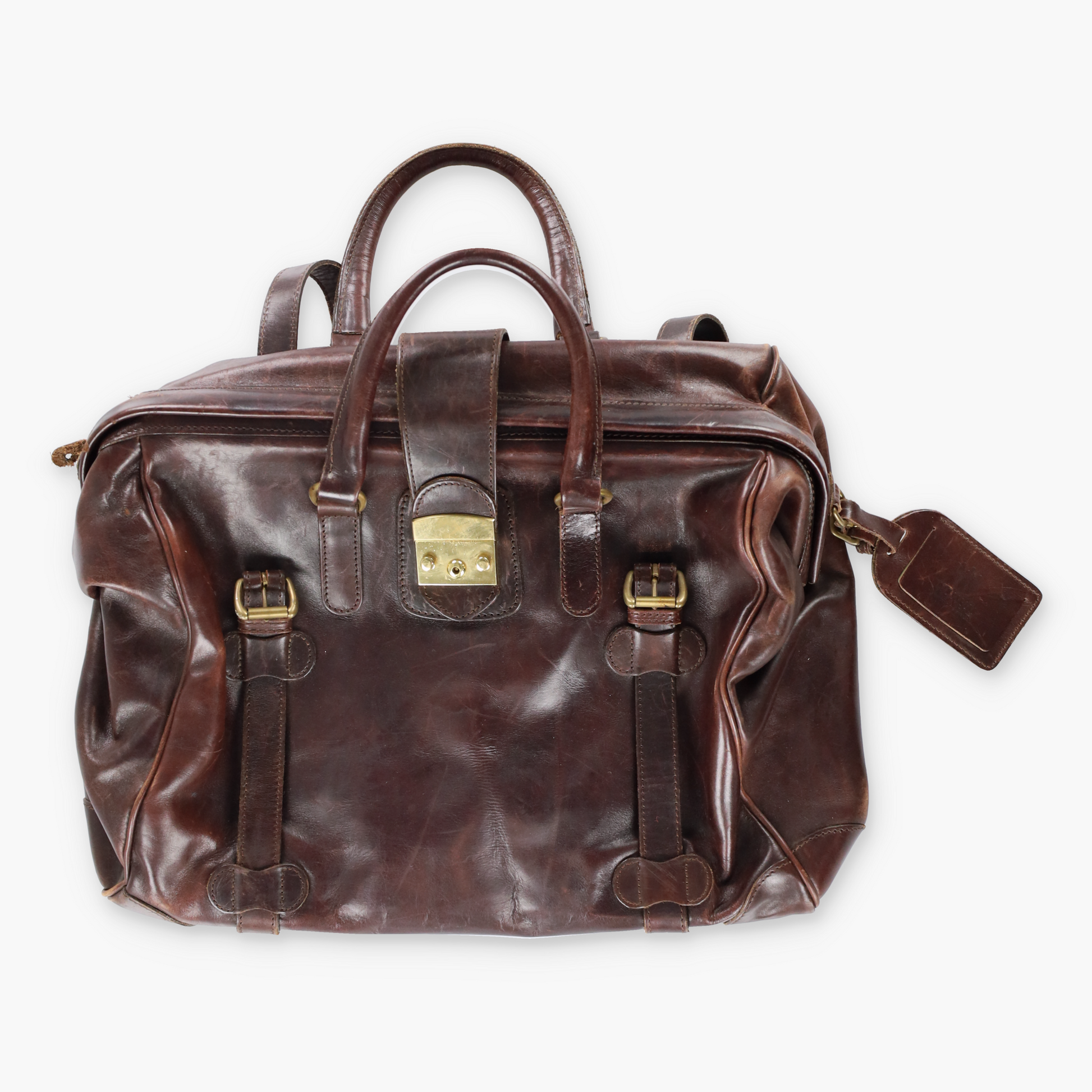 Vintage MULLHOLAND BROTHERS Leather Brown Bag *Aubs Vintage Sole Melbourne