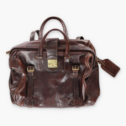 Vintage MULLHOLAND BROTHERS Leather Brown Bag *Aubs Vintage Sole Melbourne