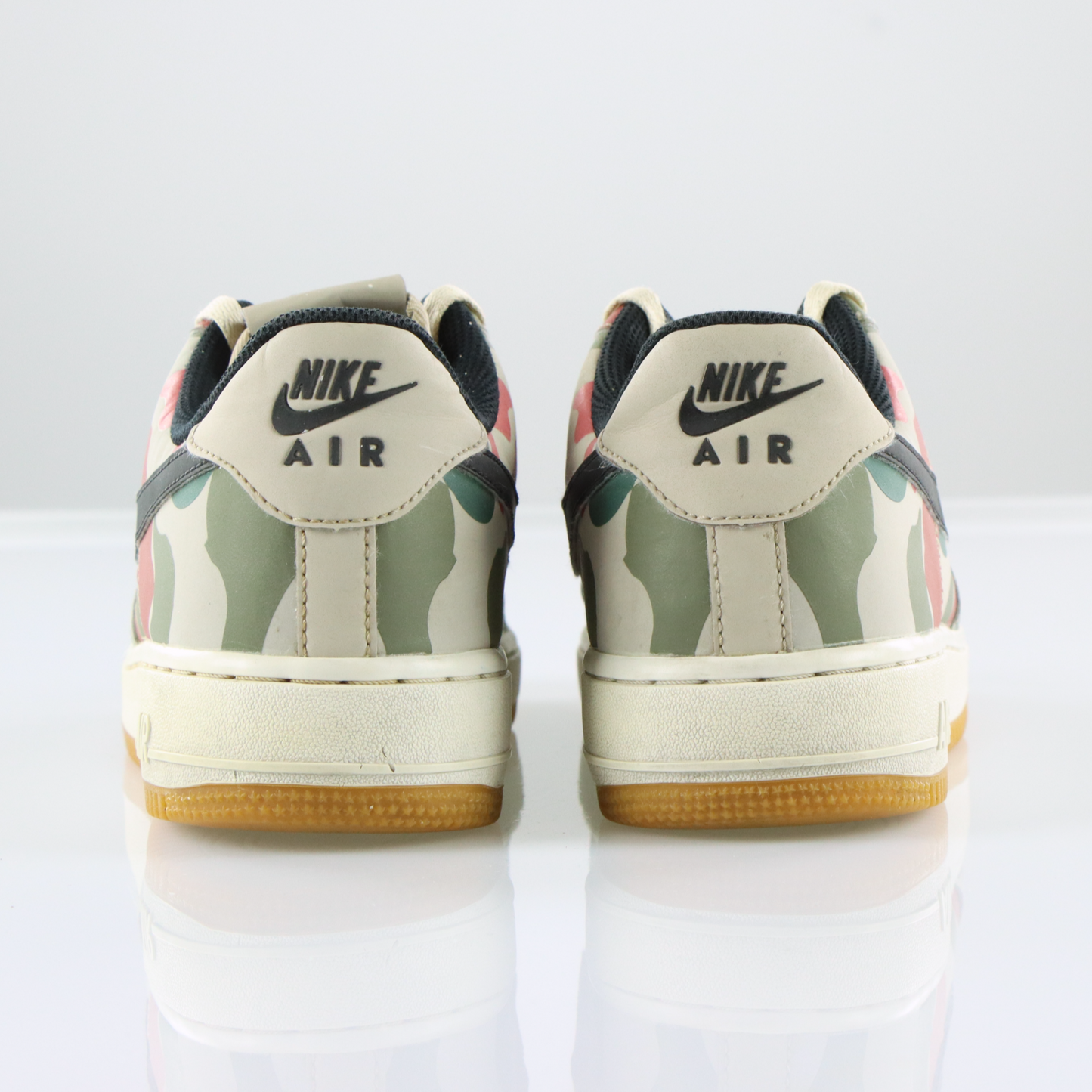 NIKE Air Force 1 Reflective Low Red & Green Camo Sneakers (8)
