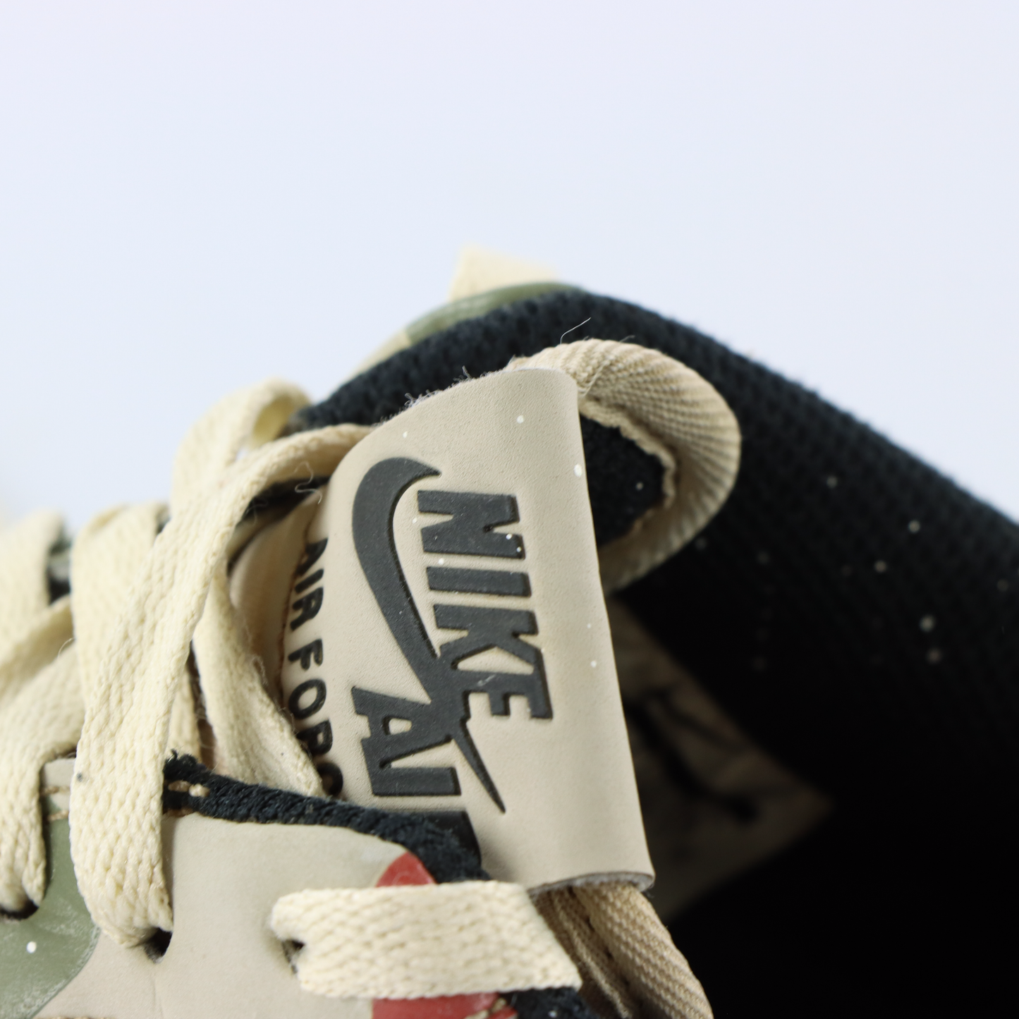 NIKE Air Force 1 Reflective Low Red & Green Camo Sneakers (8)