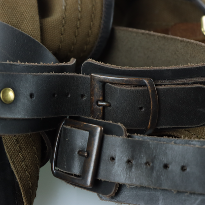 CHLOE Italian Made Canvas & Leather Adjustable Buckle Strap Gladiator Sandals (37.5)