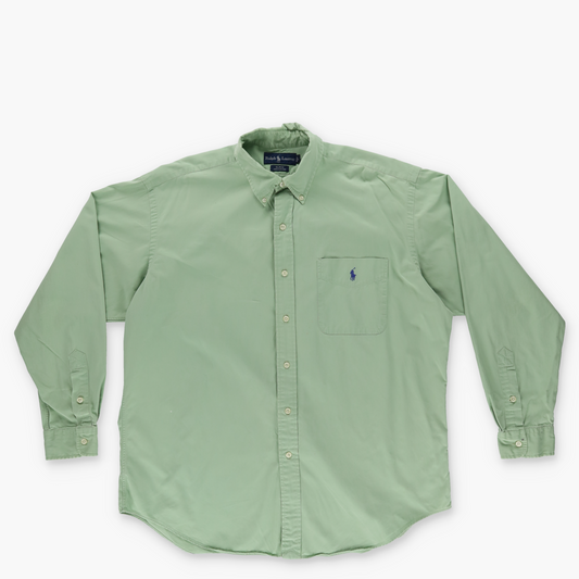 RALPH LAUREN 'Blake' One Pocket Green Button Up Long Sleeve Shirt (L)