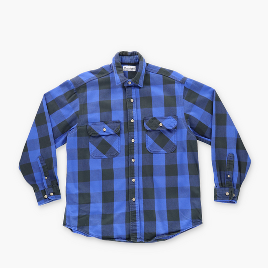 CARHARTT Black & Blue Flannel Button Up Long Sleeve Shirt (M)