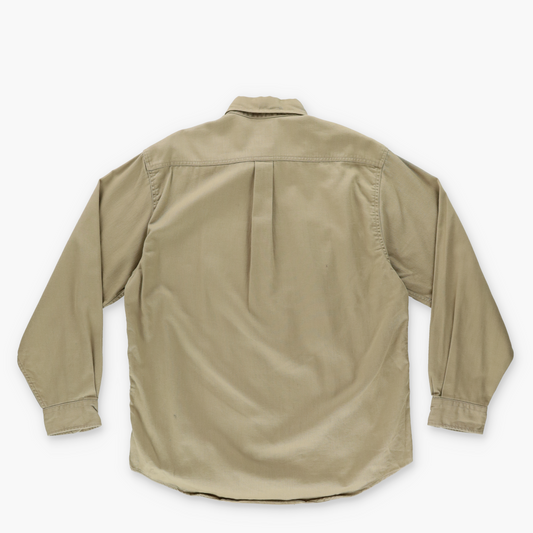 CARHARTT FRS92 'Fire Resistant' Tan Workwear Button Up Long Sleeve Shirt (M)