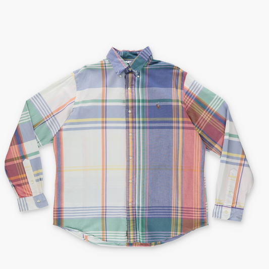 RALPH LAUREN POLO Oxford Fun 'Classic Fit' Multi-Coloured Plaid Button Up Shirt (XL)