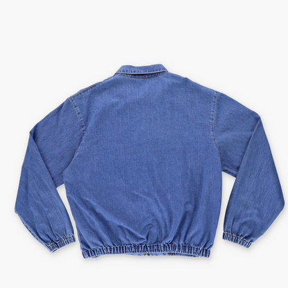 RALPH LAUREN POLO 'USA Made' Vintage Denim Bomber Zip-Up Jacket (L)