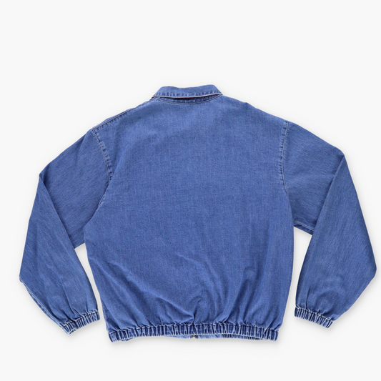 RALPH LAUREN POLO 'USA Made' Vintage Denim Bomber Zip-Up Jacket (L)