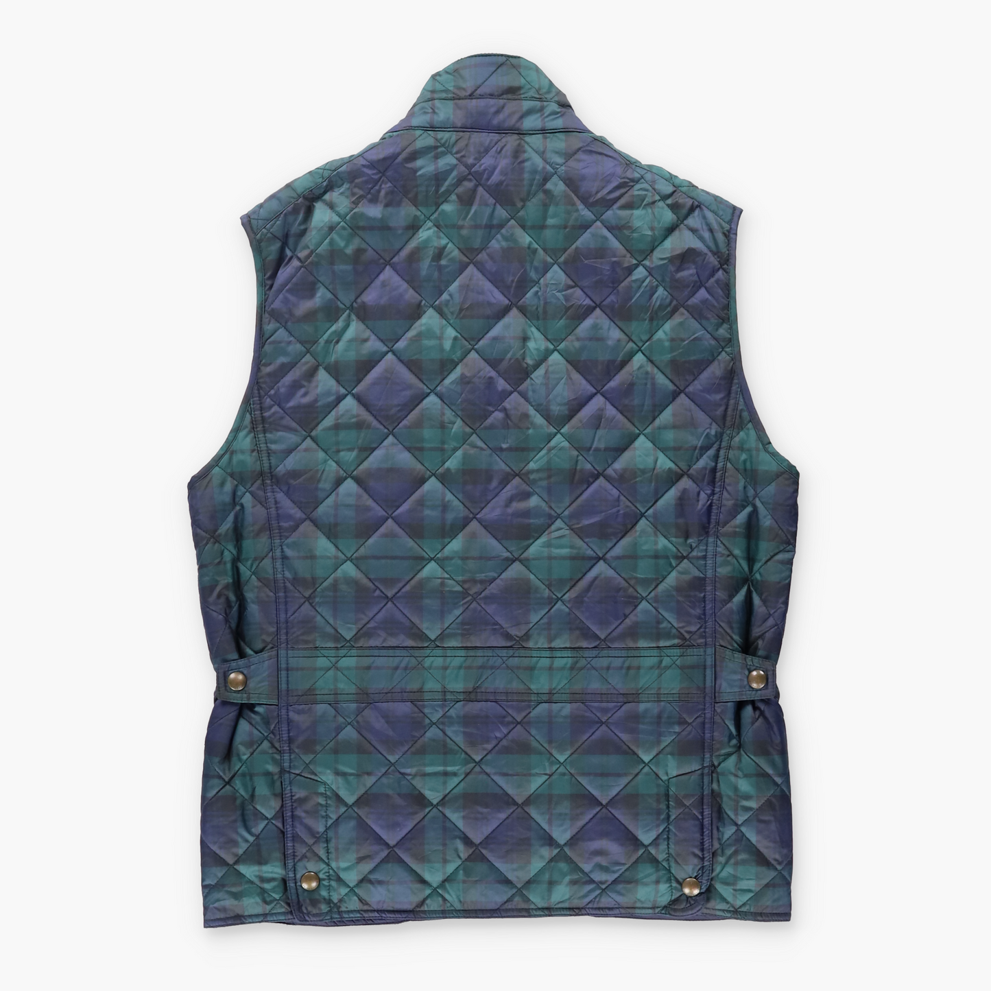 POLO RALPH LAUREN Plaid Quilted Corduroy Buckle Collar Vest (M)