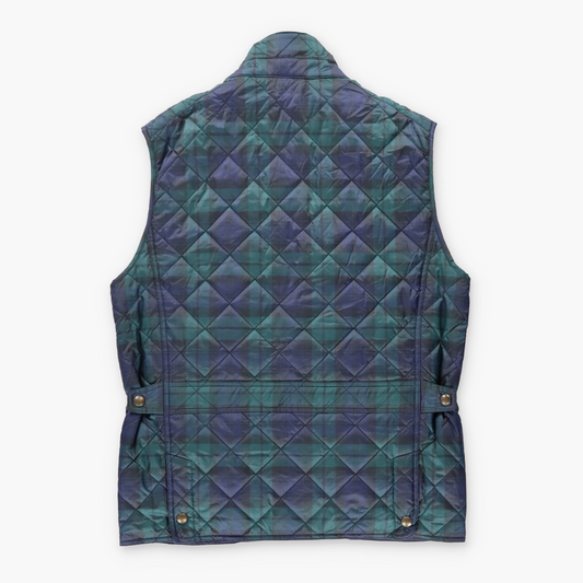POLO RALPH LAUREN Plaid Quilted Corduroy Buckle Collar Vest (M)