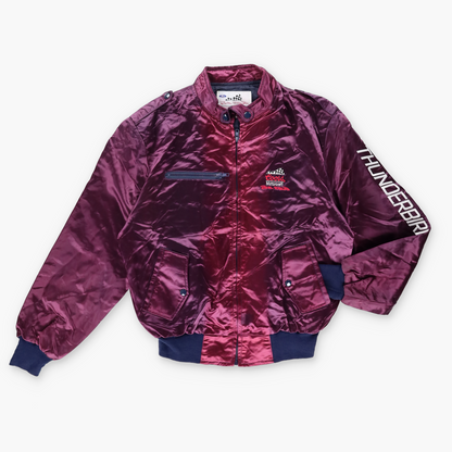 Vintage Ford 'Thunderbird' Bill Elliot NASCAR Embroidered Racing Bomber Jacket (M)