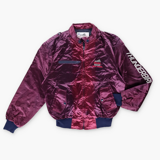 Vintage Ford 'Thunderbird' Bill Elliot NASCAR Embroidered Racing Bomber Jacket (M)