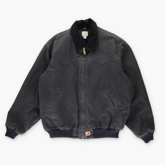 CARHARTT J14 BLK 'Santa Fe' Detroit Canvas & Corduroy Jacket (XL)