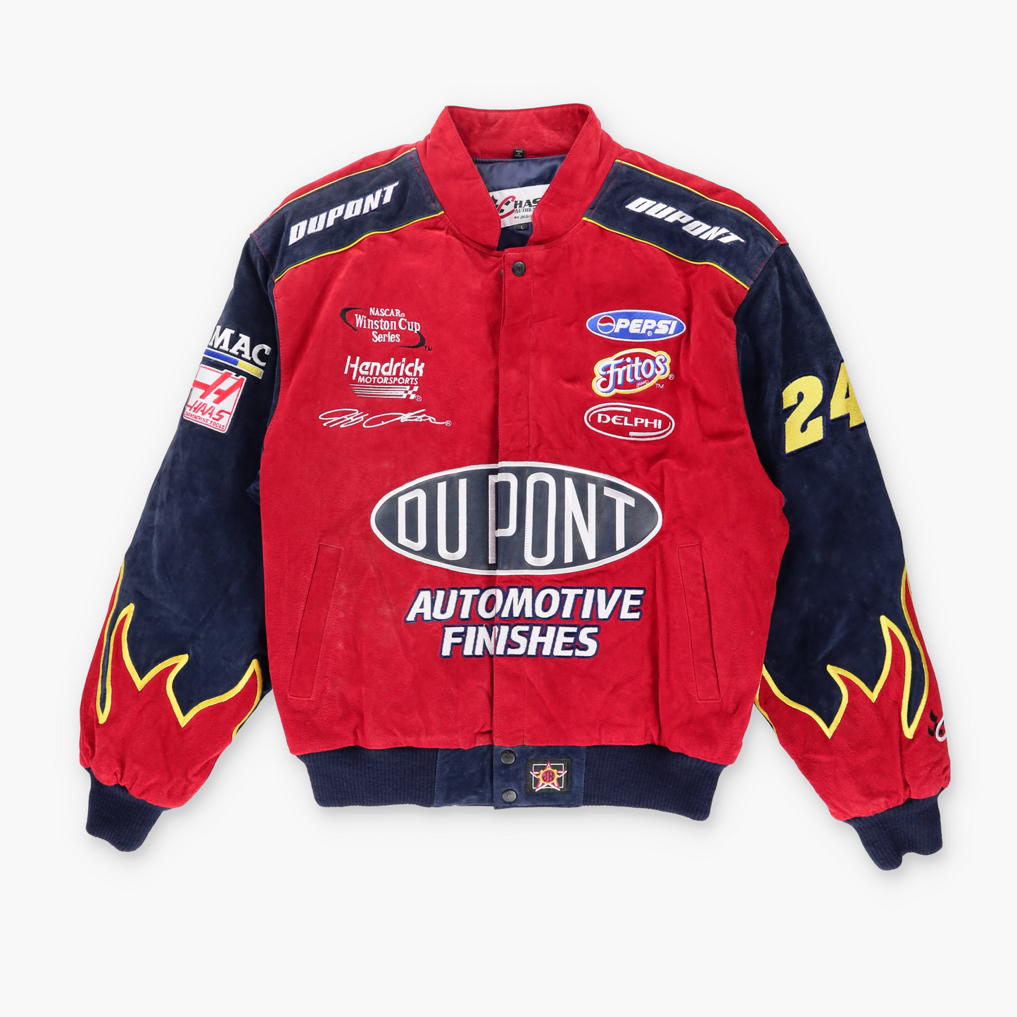 JEFF GORDON #24 Dupont NASCAR Embroidered Suede Racing Jacket (L)