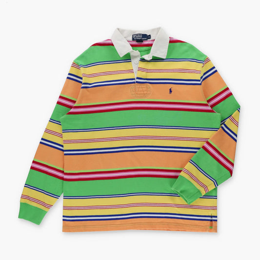 RALPH LAUREN POLO Bright Multicolour Stripe Rugby Jumper (M) ***COCO - Vintage Sole Melbourne
