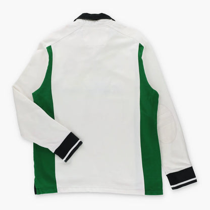 RALPH LAUREN POLO Custom Fit 'Snow Challenge Cup' Green & White Rugby Jumper (L-XL TALL) ***COCO - Vintage Sole Melbourne