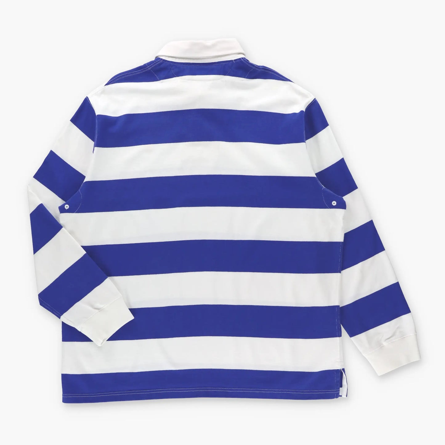POLO RALPH LAUREN Embroidered Yellow Pony Logo Blue & White Stripe Rugby Jumper (XL) ***COCO - Vintage Sole Melbourne