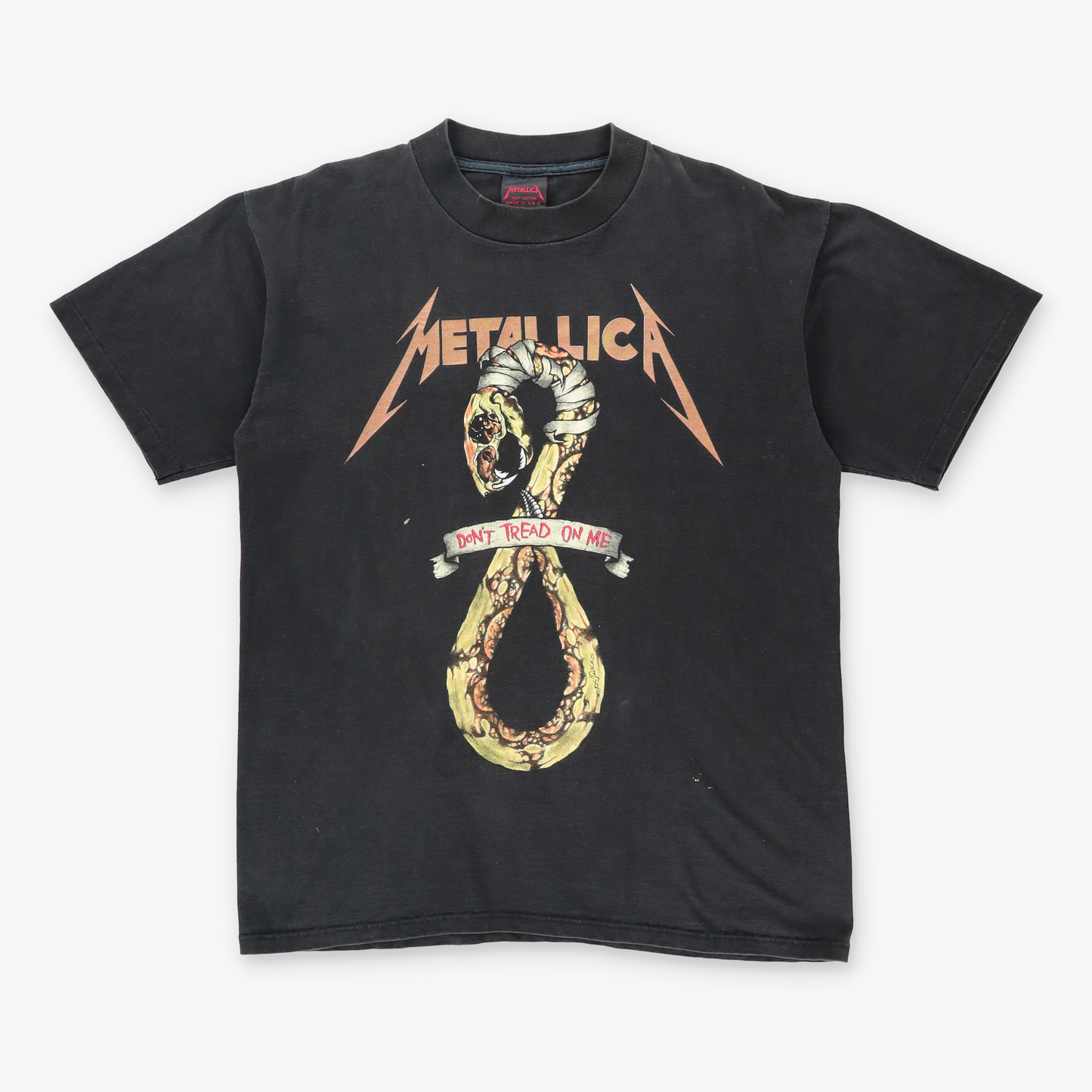 Vintage METALLICA 1991 'Don't Tread On Me' Single Stitch Band T-Shirt (L) Vintage Sole Melbourne