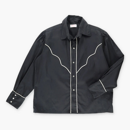 Vintage Western Pearl Snap 'Specially Handmade By Carol' Long Sleeve Shirt (L)