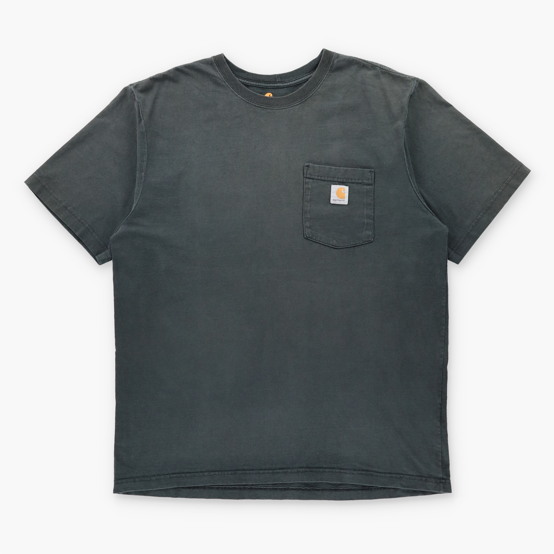 CARHART 'Original Fit' Front Pocket Logo Faded Black T-Shirt (XL) Vintage Sole Melbourne