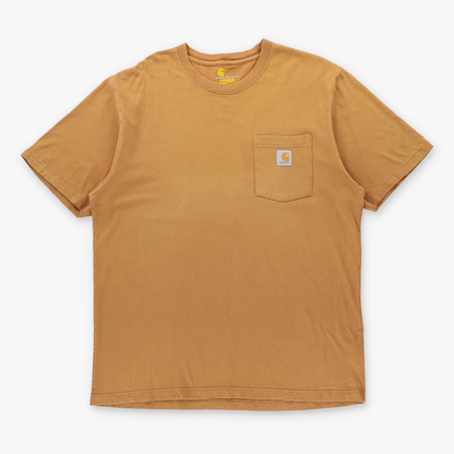 CARHARTT 'Original Fit' Tan Front Pocket Logo T-Shirt (L-XL TALL) Vintage Sole Melbourne